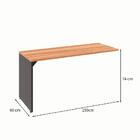 Mesa Dinâmica Shelf Nogal Sevilha E Preta 150 Cm