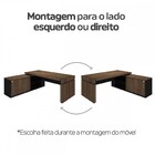 Mesa Diretor Com Conect Iii Charuto/preto - Artany Móveis