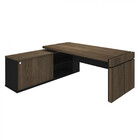 Mesa Diretor Com Conect Iii Charuto/preto - Artany Móveis