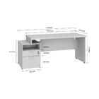 Mesa Diretor Com Gaveteiro 172cm Multimóveis Cr25191 Cinza