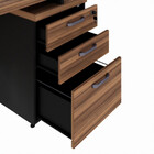 Mesa Diretor Office 170/192cm Com Gaveteiro Pé Quadro Web Off