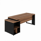 Mesa Diretor Office 170/192cm Com Gaveteiro Pé Quadro Web Off