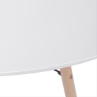 Mesa Dkr Base De Madeira Com Tampo 110cm Madeira Branca - Or