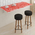 Mesa Dobrável 110 Cm Linha Apetit Com 2 Banquetas - Cor Verme