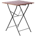 Mesa Dobrável 60 X 60 Cm Em Ferro E Madeira Demolição Enverni