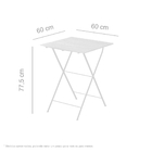 Mesa Dobrável 60 X 60 Cm Em Ferro E Madeira Demolição Enverni