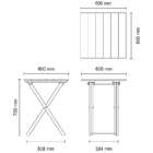 Mesa Dobrável 60 X 60 X 75 Cm Lille Tramontina Em Madeira Tec
