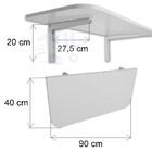 Mesa Dobrável + Gaveteiro 3 Gavetas Branca Kit
