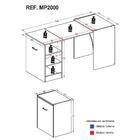 Mesa Dobrável Armário De Cozinha Ibiza Multimóveis Preta