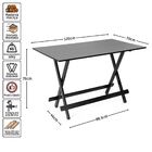 Mesa Dobrável Bar 120x70 De Madeira Preto - Móveis Britz