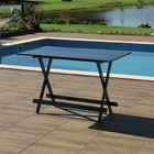 Mesa Dobrável Bar 120x70 De Madeira Preto - Móveis Britz