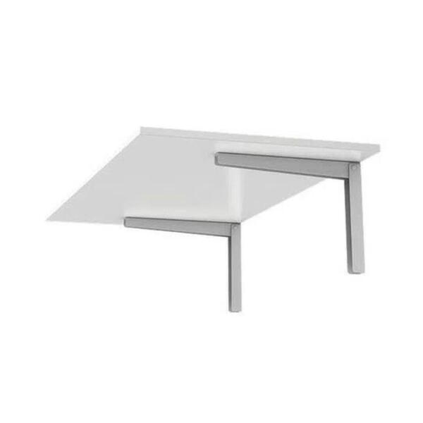 Mesa Dobrável Branca Com Suporte Branco 1,5x40x60cm