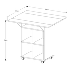 Mesa Dobrável C/ Bancos Vira Aparador Multiuso Bar Mdf Annie