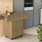 Mesa Dobrável C/ Bancos Vira Aparador Multiuso Bar Mdf Annie