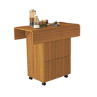 Mesa Dobrável C/ Bancos Vira Aparador Multiuso Bar Mdf Annie