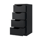 Mesa Dobrável C/ Gaveteiro De 04 Gavetas Preto Home Office