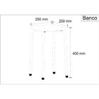 Mesa Dobrável com 4 Banquetas - Logdesign