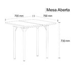 Mesa Dobrável com 4 Banquetas - Logdesign