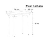 Mesa Dobrável com 4 Banquetas - Logdesign