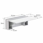 Mesa Dobrável Com Nichos Com Led Neon Quente 78,5cm Branco Br
