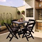 Mesa Dobrável De Madeira  Preto