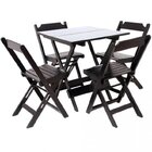 Mesa Dobrável De Madeira  Preto