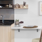 Mesa Dobrável de Parede 80x40cm Branca MDP com Cantos Arredondados Premium Bemfixa