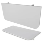 Mesa Dobrável De Parede 90x40  C/ Suporte Branca  Arredondado