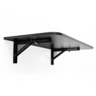 Mesa Dobrável De Parede Bemfixa Preta 100x41cm Em Mdp