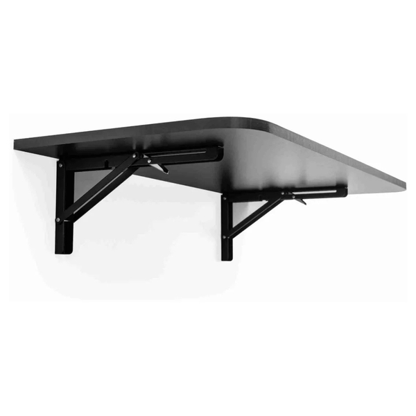 Mesa Dobrável De Parede Bemfixa Preta 100x41cm Em Mdp