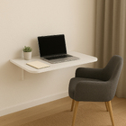 Mesa Dobrável de Parede Branca 100x50cm Multivisão