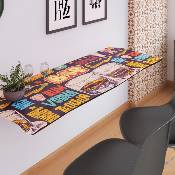 Mesa Dobrável De Parede Madeira Mdf 70 Cm  Bar