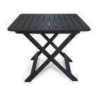 Mesa Dobrável De Plástico Quadrada 80x72cm Bistrô Preta