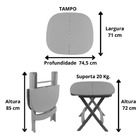 Mesa Dobrável De Plástico Resistente Prática Barata Amarela