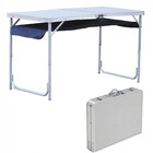Mesa Dobrável Em Alumínio Que Vira Maleta Para Camping Top Na