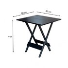 Mesa Dobrável Em Madeira Maciça 60x60