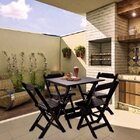 Mesa Dobrável Em Madeira Maciça 60x60