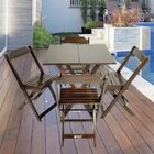 Mesa Dobrável Em Madeira Maciça 90x90