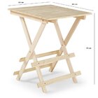 Mesa Dobrável Em Madeira Maciça Espresso Móveis Bege