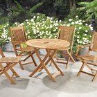 Mesa Dobrável Em Madeira Maciça Redonda 90cm Primavera