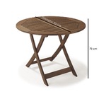 Mesa Dobrável Em Madeira Maciça Redonda 90cm Primavera