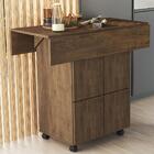 Mesa Dobrável Jeff Com Bancos Castanho