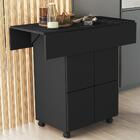 Mesa Dobrável Jeff Com Bancos Preto