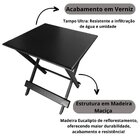 Mesa Dobrável Madeira Para Bar 70x70cm Preto