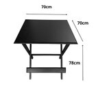 Mesa Dobrável Madeira Para Bar 70x70cm Preto