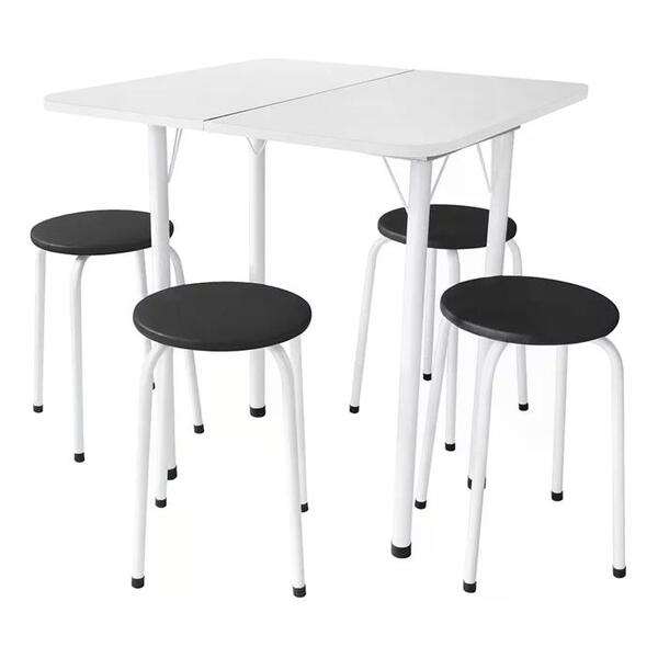 Mesa Dobravel Mc202 Com 04 Banquetas Bq202 Hks Milani Store