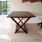 Mesa Dobrável Para Churrasqueira Em Madeira Natural Ismalu  I