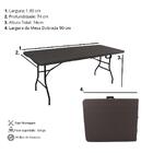 Mesa Dobrável Portátil 1,80 Que Vira Maleta Para Camping Prai