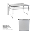 Mesa Dobrável Portátil De Alumínio Com Tampo De Mdf Que Vira