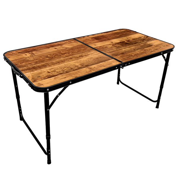 Mesa Dobrável Portátil Em Alumíno Mesdob120 Trato - Marrom